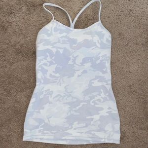 lululemon camo power y tank size 4